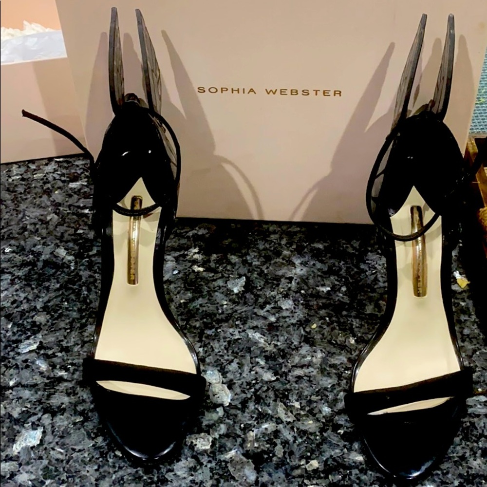 Sophia Webster Chiara Black Iridescent Heel